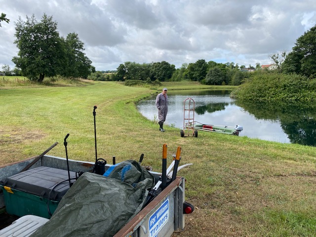 Dave getting his gear ready for action at Jubilee Lakes