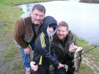 Harry Walker, centre, Dad John & Grandad John Walker